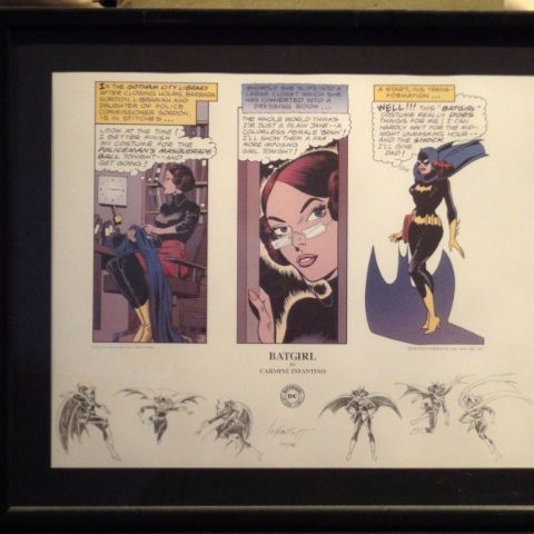 'Batgirl' by Carmine Infantino (limited edition 208-500), purchased 1999, Warner Bros. Studio Store, New York